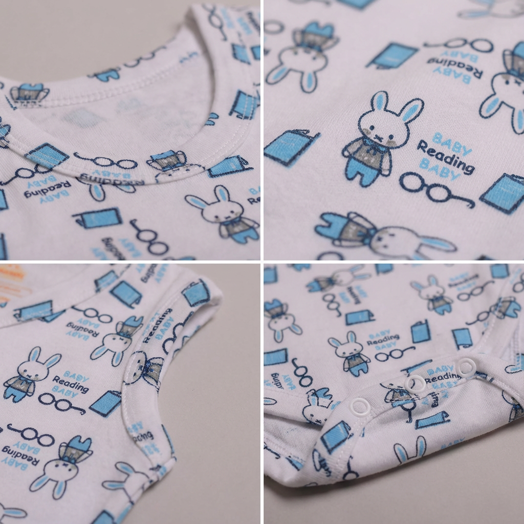Printed Cotton Baby Sleeveless Bodysuit - 3 Pack Bundle