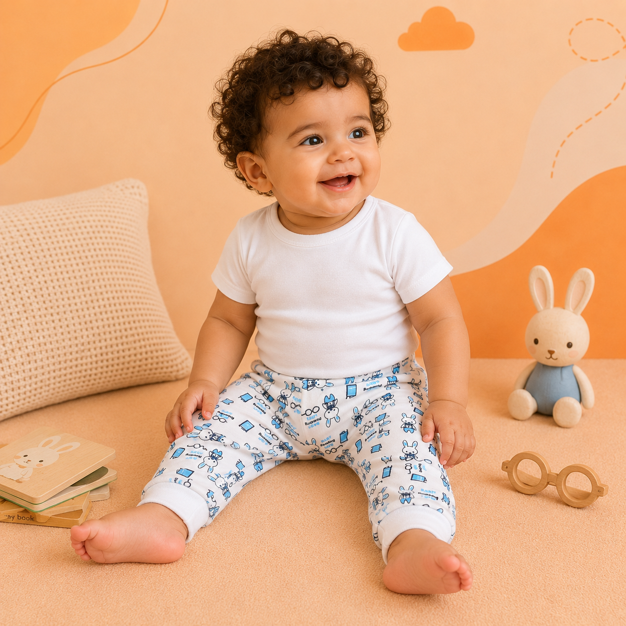 Printed Cotton Baby Pants - 3 Pack Bundle