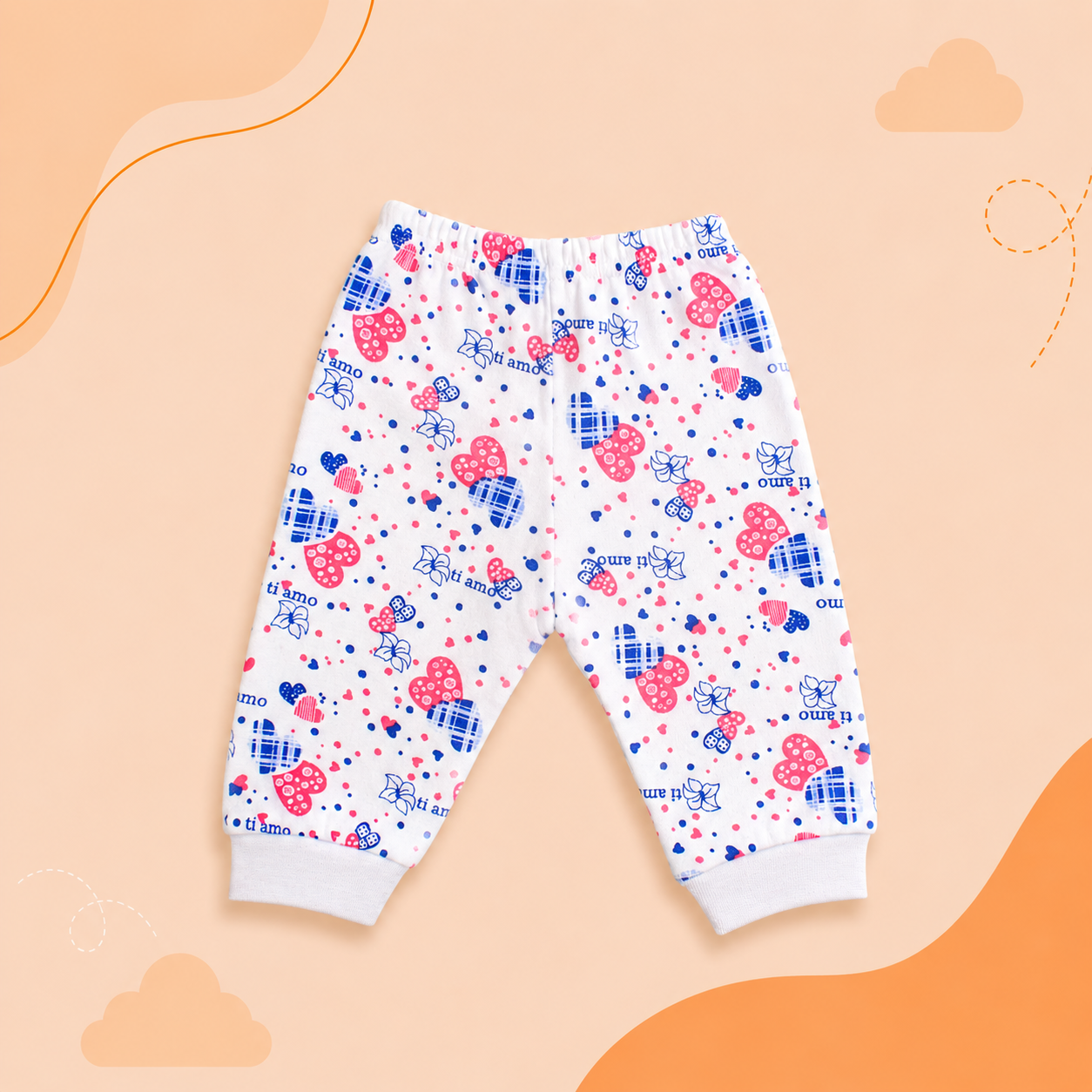 Printed Cotton Baby Pants- Single