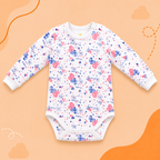Printed Cotton Baby Long Sleeve Bodysuit - 3 Pack Bundle