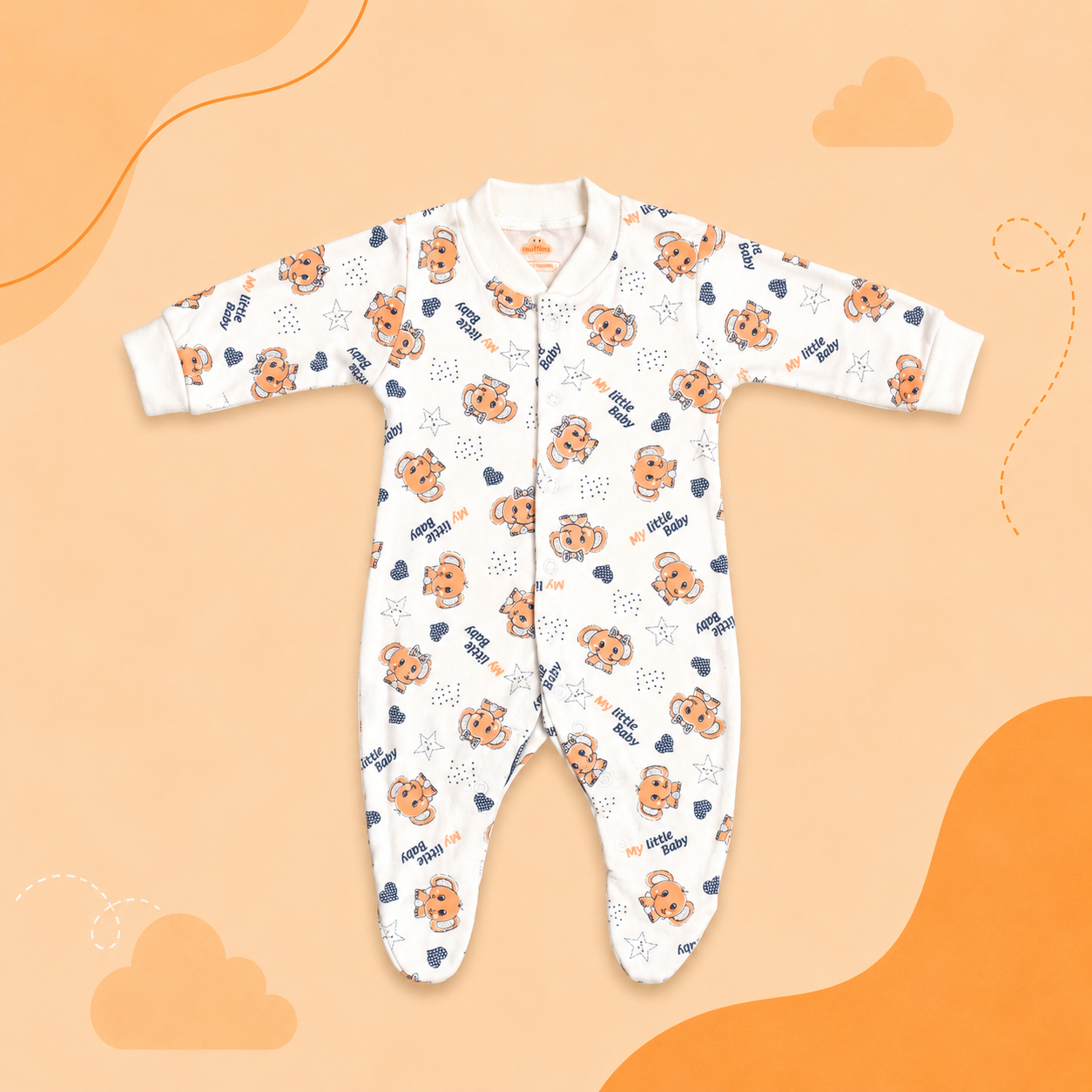 Printed Cotton Baby Footie - 3 Pack Bundle