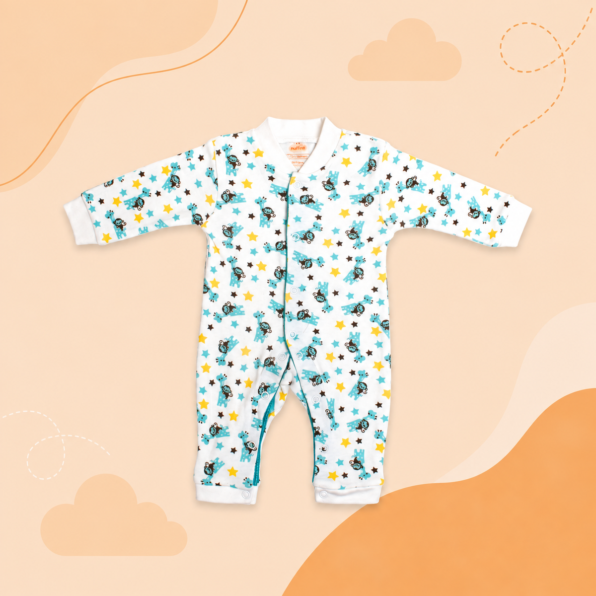 Printed Cotton Baby Jumpsuit - 3 Pack Bundle