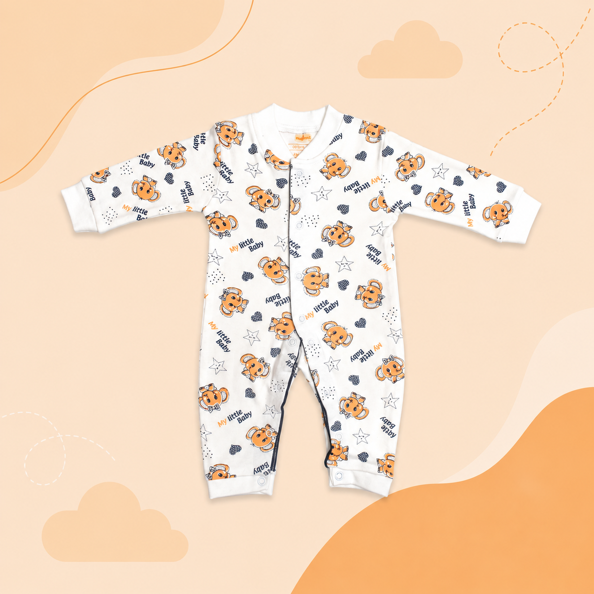 Printed Cotton Baby Jumpsuit - 3 Pack Bundle