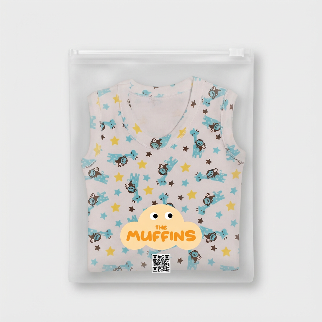 Printed Cotton Baby Sleeveless Bodysuit - 3 Pack Bundle