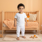 White Cotton Baby Pants – Single