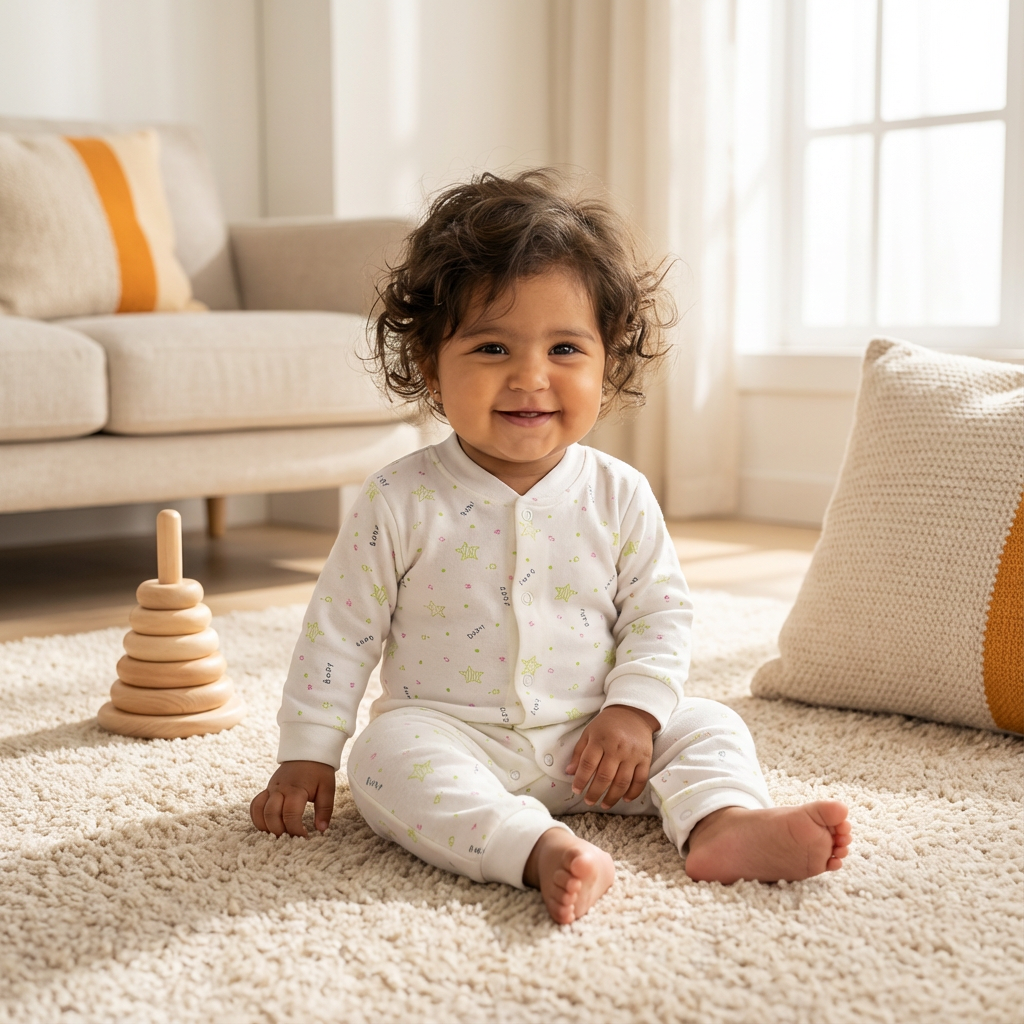 Printed Cotton Baby Jumpsuit - 3 Pack Bundle