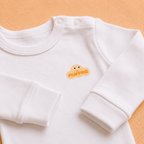 White Cotton Baby Long Sleeve Bodysuit – Bundle (3 Pieces)
