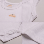 White Cotton Baby Sleeveless Bodysuit – Single