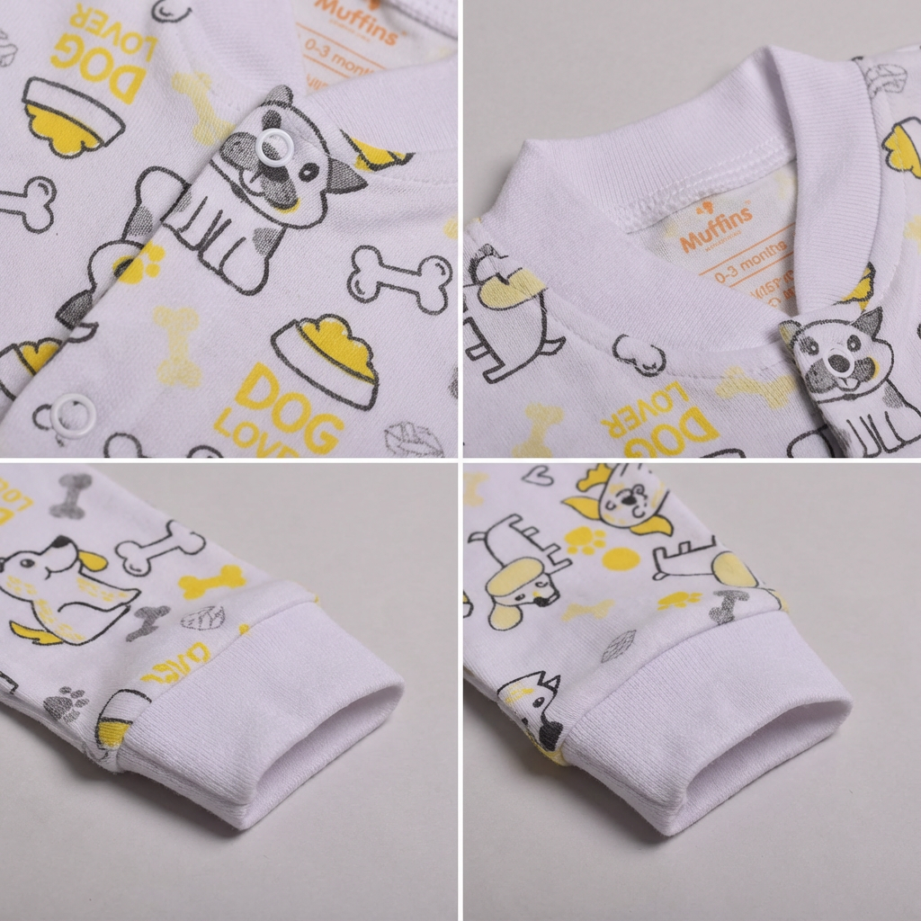 Printed Cotton Baby Jumpsuit - Single