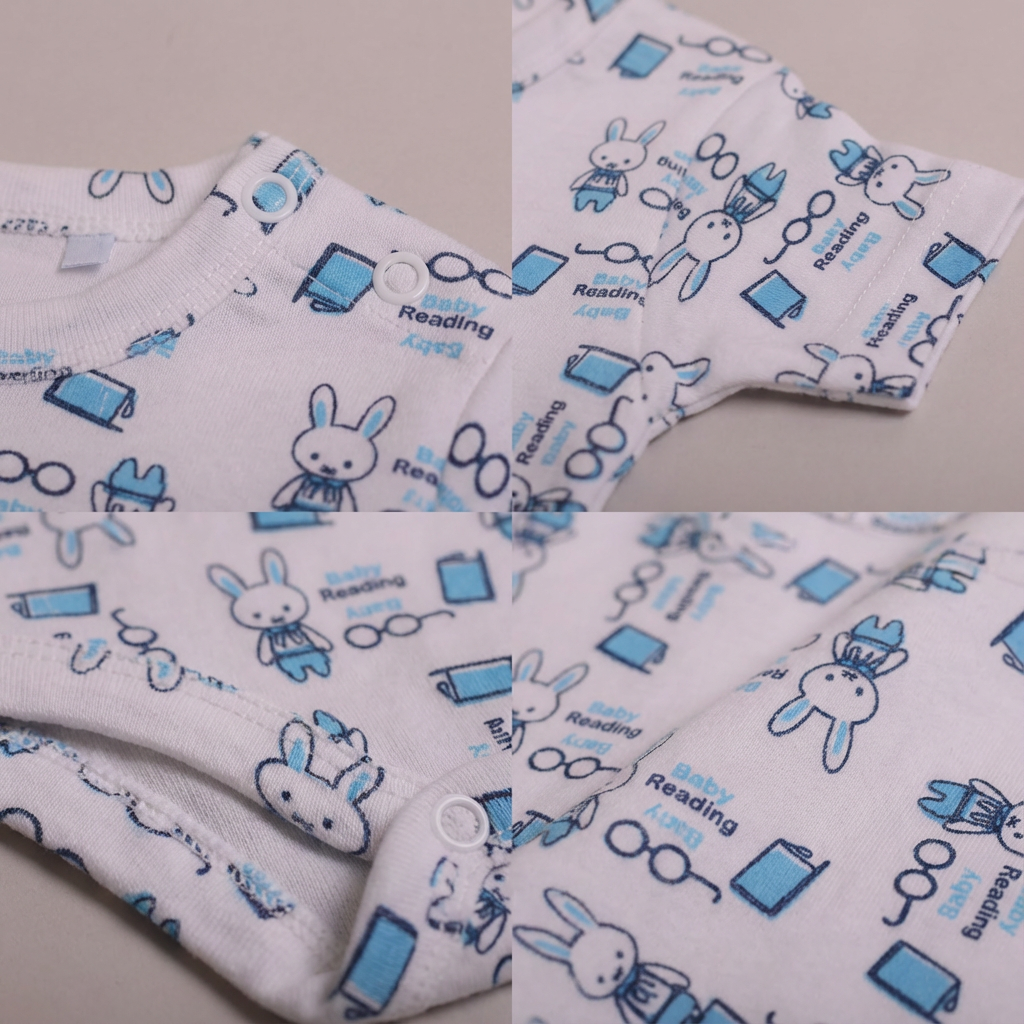 Printed Cotton Baby Short Sleeve Bodysuit - 3 Pack Bundle