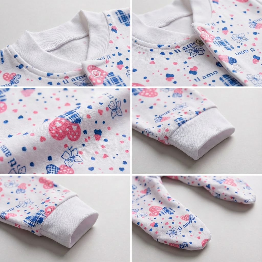 Printed Cotton Baby Footie - 3 Pack Bundle