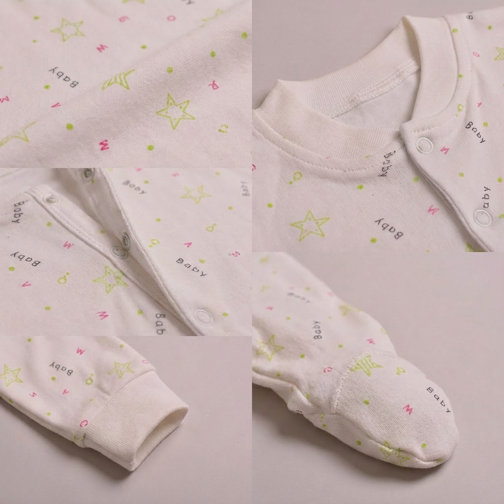 Printed Cotton Baby Footie - 3 Pack Bundle