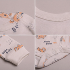 Printed Cotton Baby Long Sleeve Bodysuit - 3 Pack Bundle
