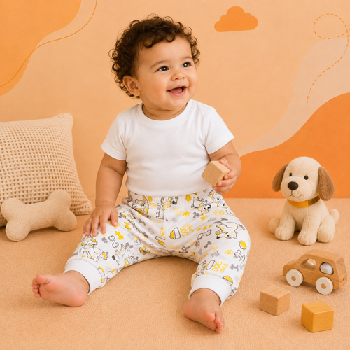 Printed Cotton Baby Pants - 3 Pack Bundle
