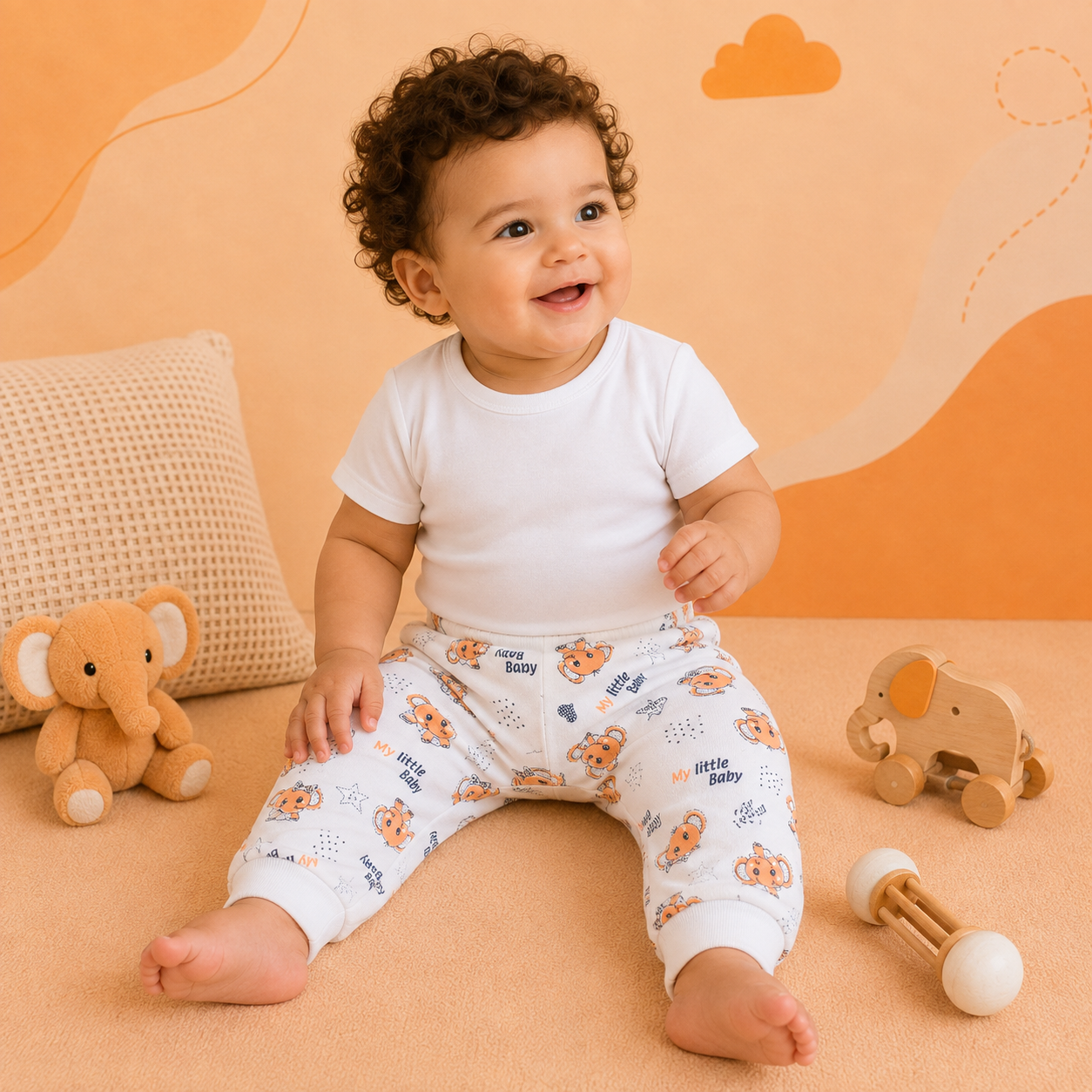 Printed Cotton Baby Pants - 3 Pack Bundle