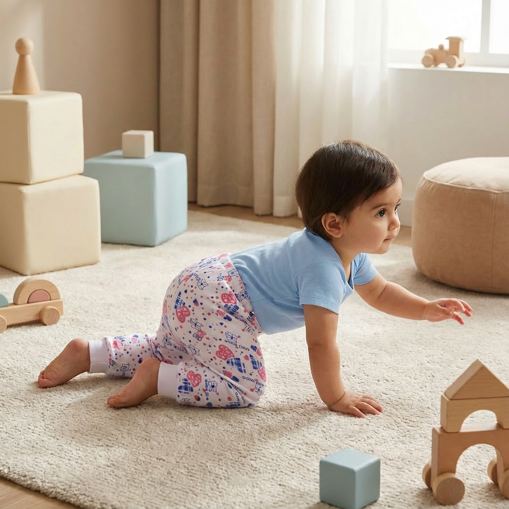 Printed Cotton Baby Pants - 3 Pack Bundle