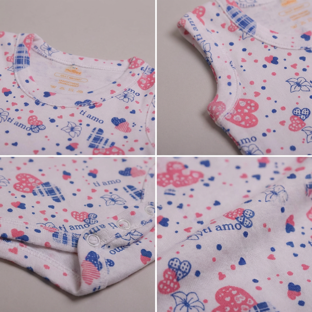 Printed Cotton Baby Sleeveless Bodysuit - 3 Pack Bundle