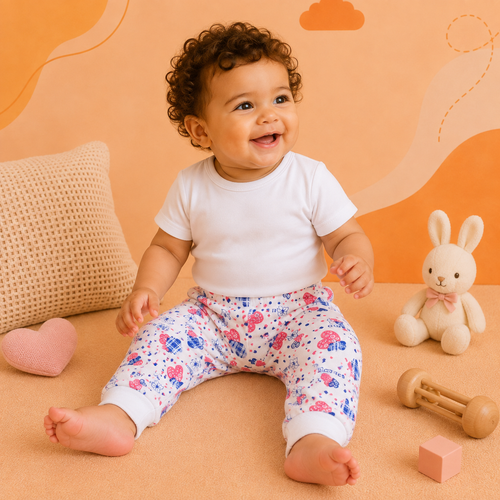 Printed Cotton Baby Pants - 3 Pack Bundle