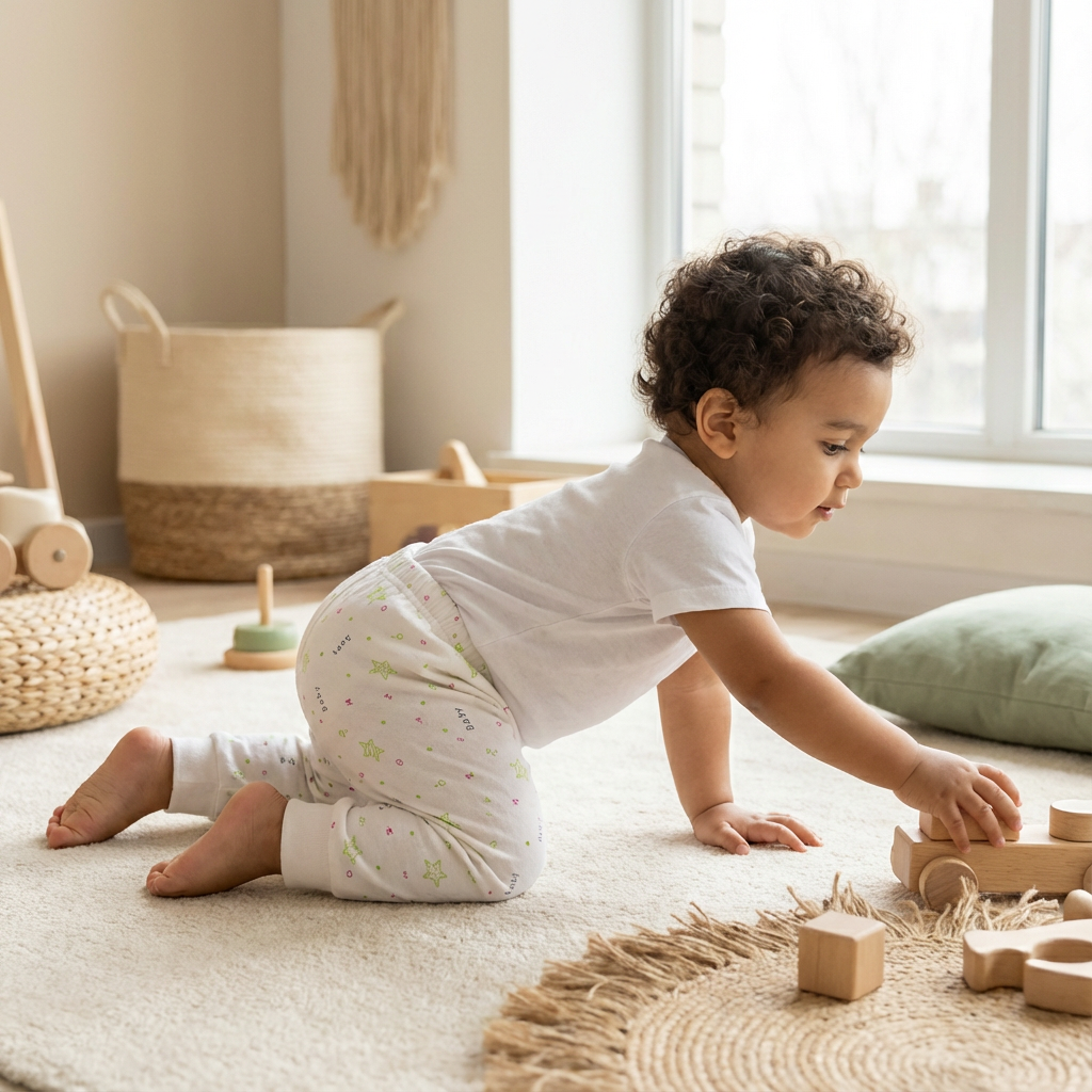 Printed Cotton Baby Pants- Single