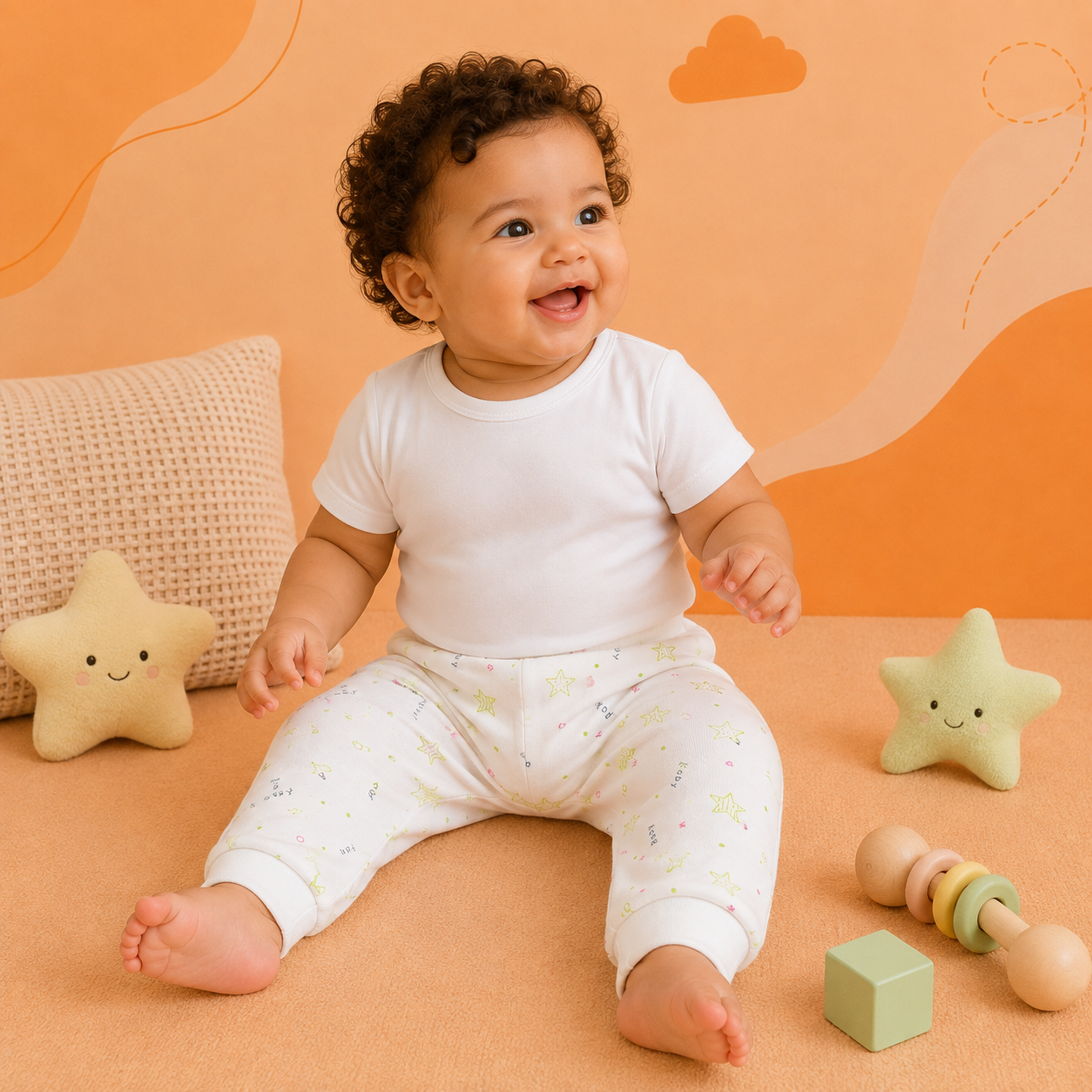 Printed Cotton Baby Pants - 3 Pack Bundle