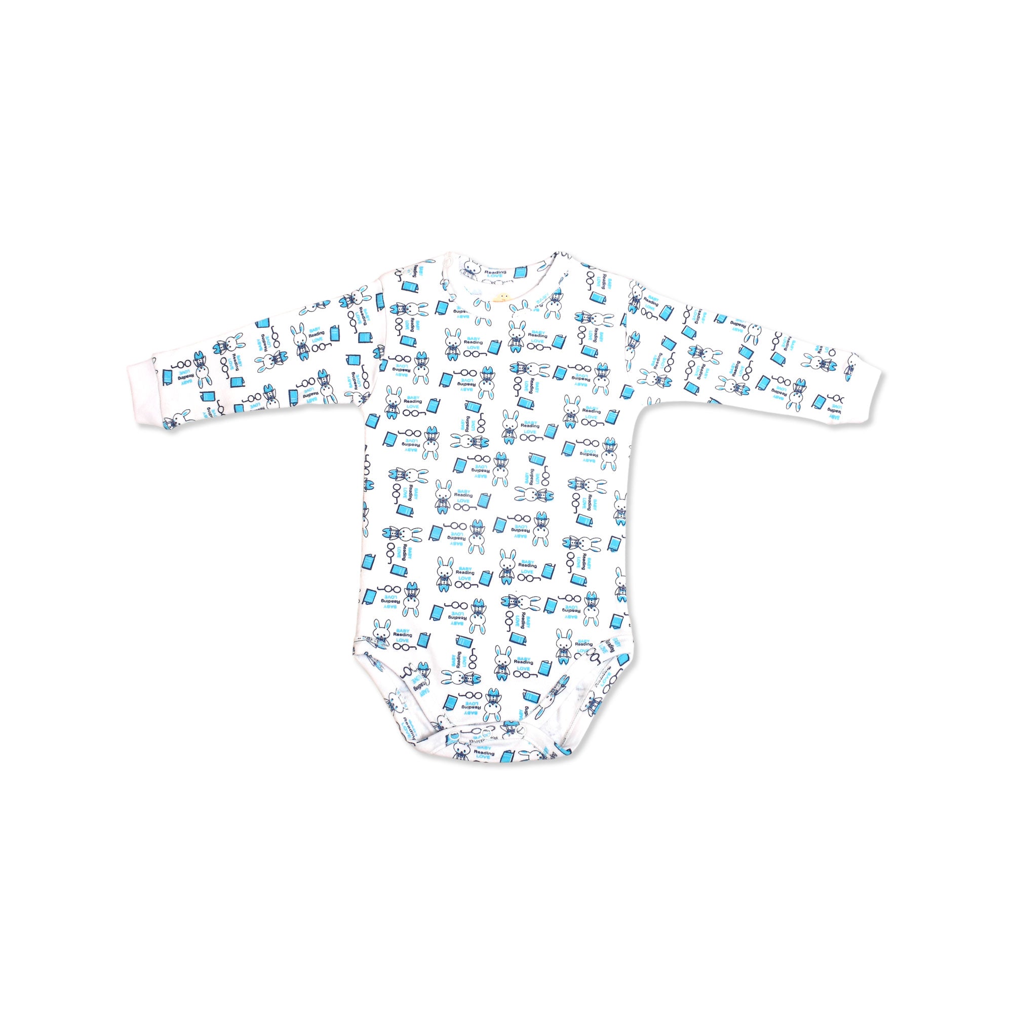 Printed Cotton Baby Long Sleeve Bodysuit - Single