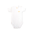 White Cotton Baby Short Sleeve Bodysuit – Single