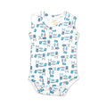 Printed Cotton Baby Sleeveless Bodysuit - Single