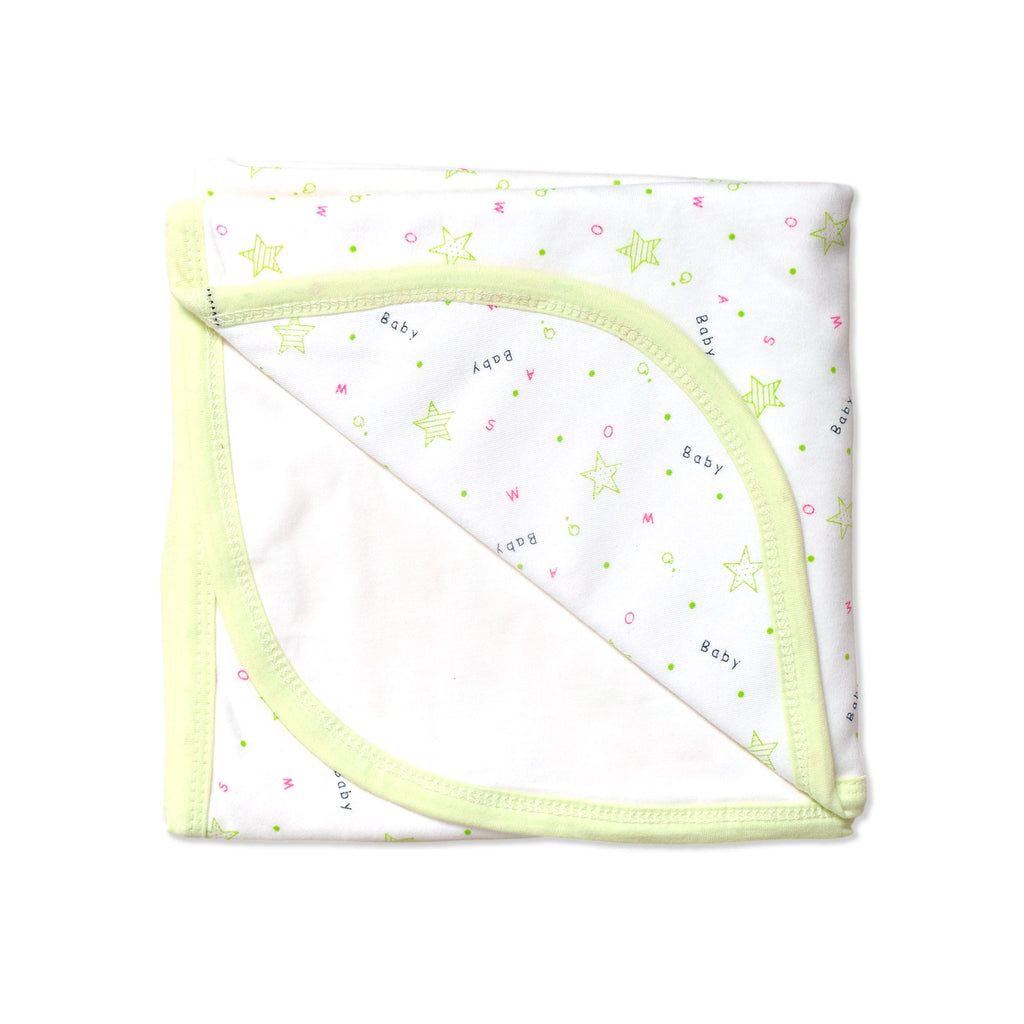 Printed Cotton Baby Hooded Blanket – Double-Sided