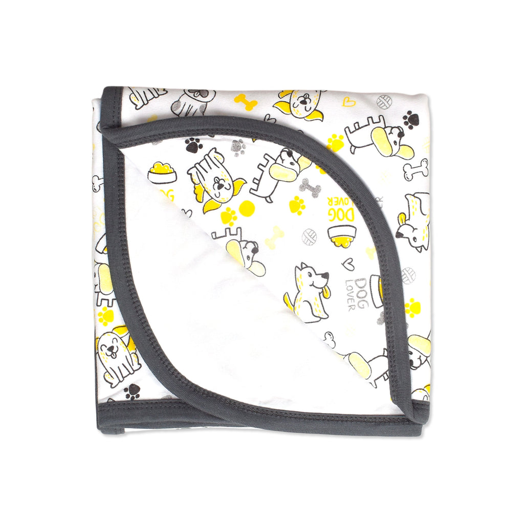 Printed Cotton Baby Hooded Blanket – Double-Sided