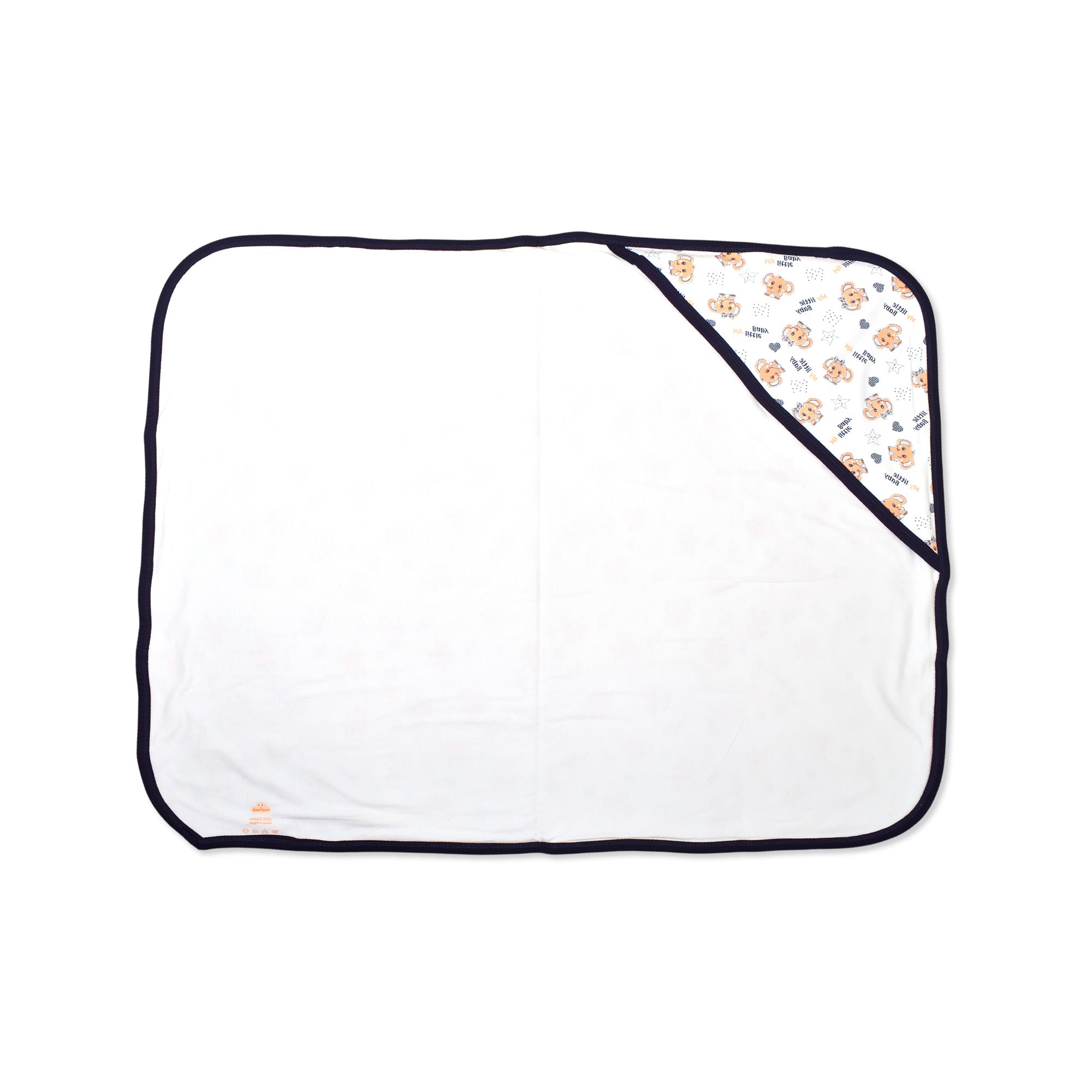 Printed Cotton Baby Hooded Blanket – Double-Sided