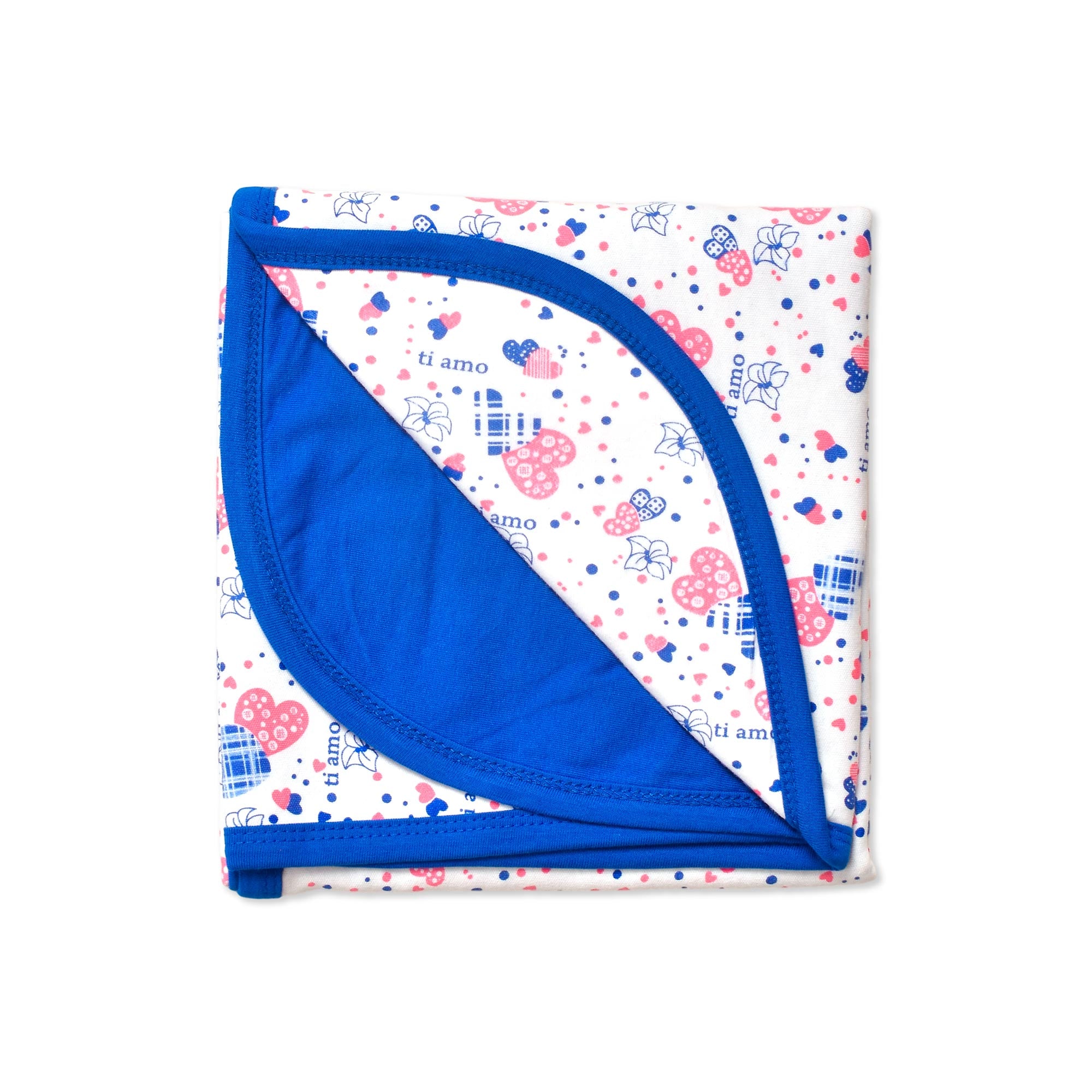 Printed Cotton Baby Hooded Blanket – Double-Sided