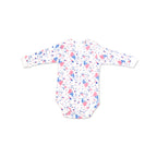 Printed Cotton Baby Long Sleeve Bodysuit - 3 Pack Bundle