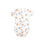 Printed Cotton Baby Short Sleeve Bodysuit - 3 Pack Bundle