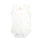 Printed Cotton Baby Sleeveless Bodysuit - 3 Pack Bundle