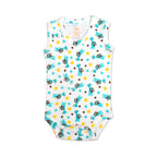 Printed Cotton Baby Sleeveless Bodysuit - 3 Pack Bundle