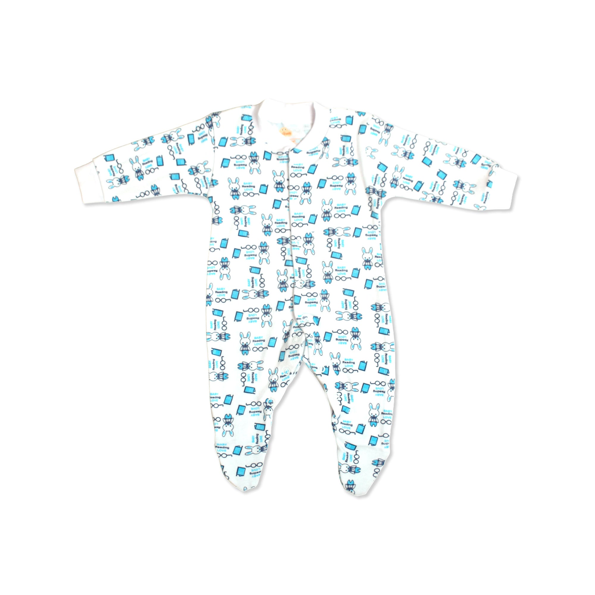 Printed Cotton Baby Footie - Single