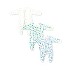 Printed Cotton Baby Footie - 3 Pack Bundle