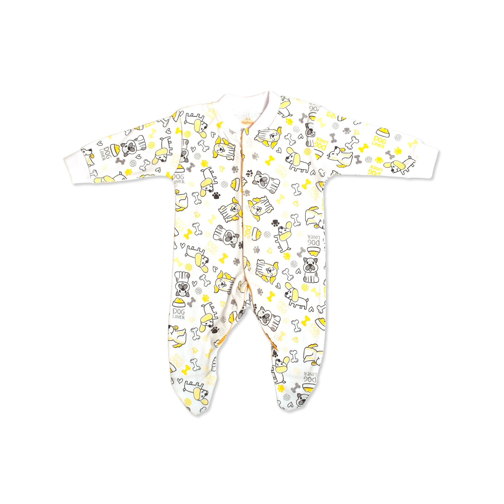 Printed Cotton Baby Footie - Single
