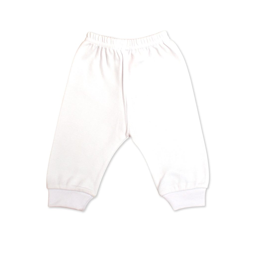 White Cotton Baby Pants – Single