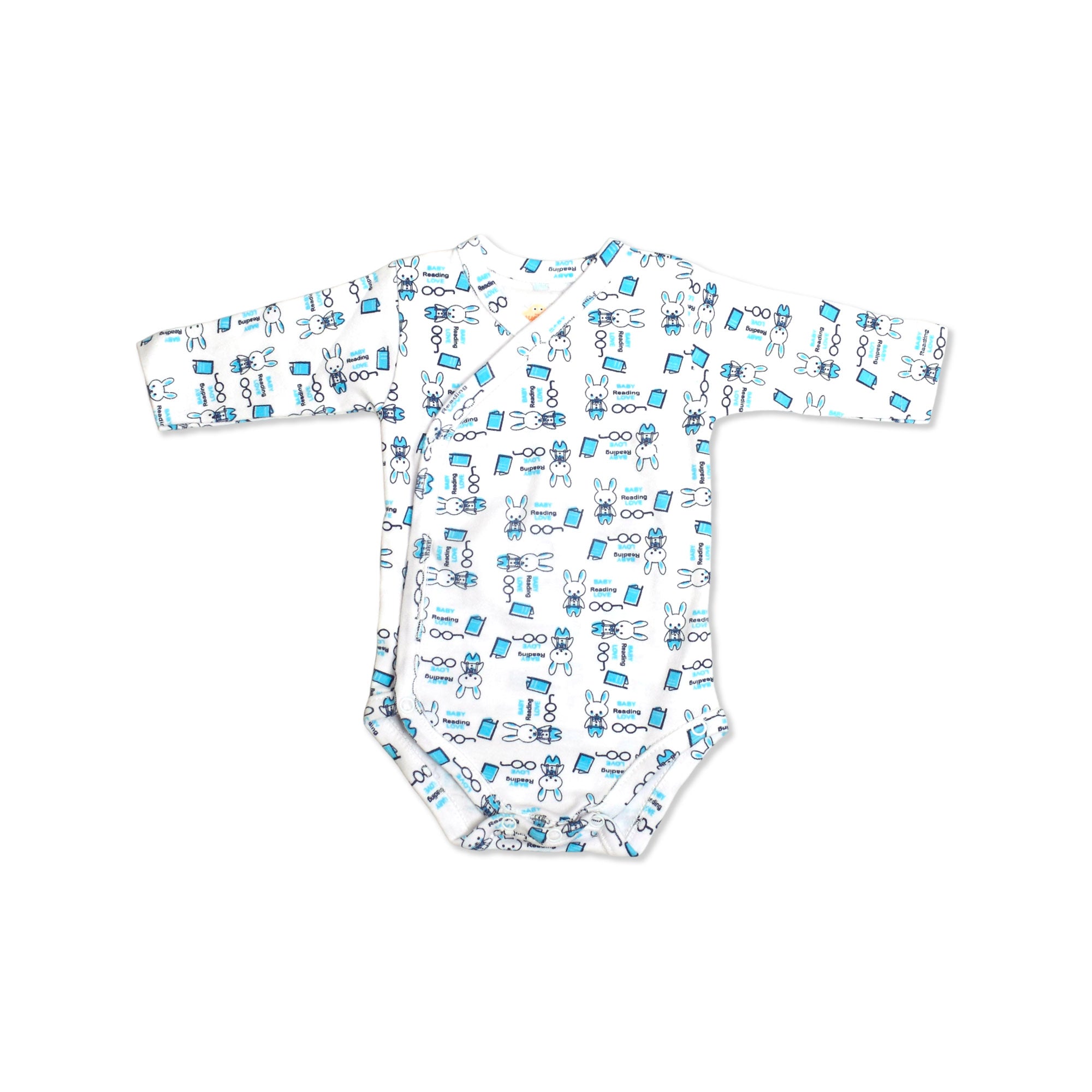 Printed Cotton Newborn Long Sleeve Sidesnap - 3 Pack Bundle