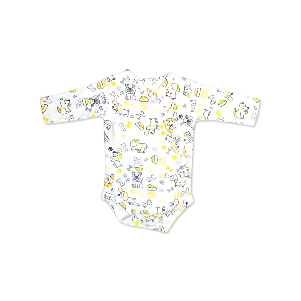 Printed Cotton Newborn Long Sleeve Sidesnap - 3 Pack Bundle