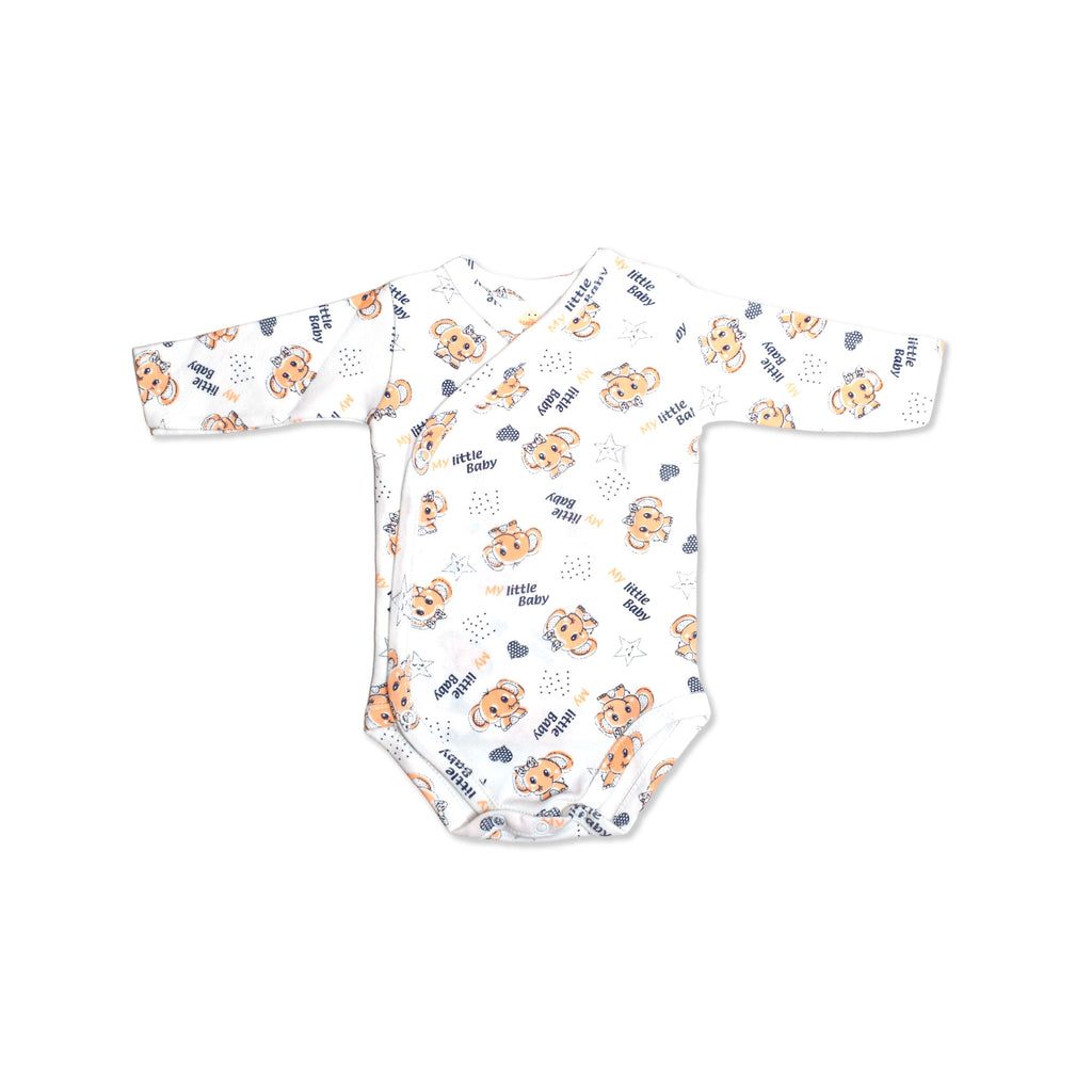 Printed Cotton Newborn Long Sleeve Sidesnap - 3 Pack Bundle