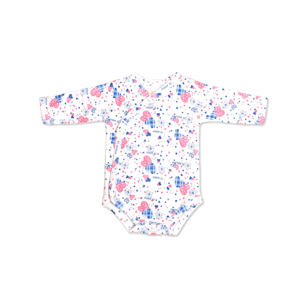 Printed Cotton Newborn Long Sleeve Sidesnap - 3 Pack Bundle