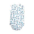 Printed Cotton Newborn Sleeveless Sidesnap - Single