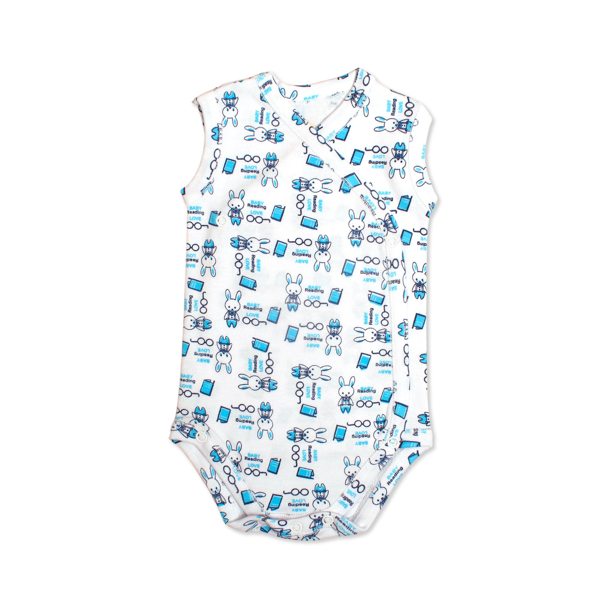 Printed Cotton Newborn Sleeveless Sidesnap - 3 Pack Bundle