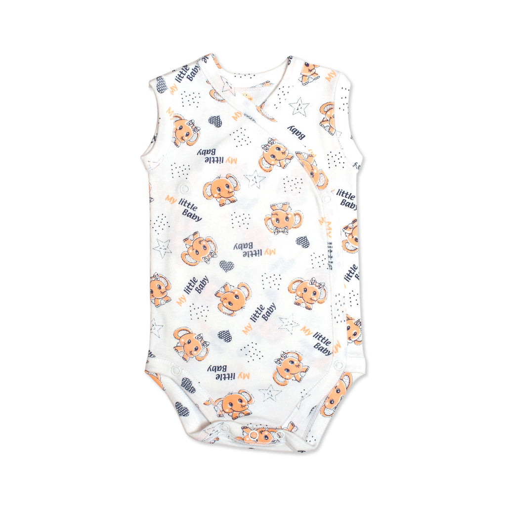 Printed Cotton Newborn Sleeveless Sidesnap - 3 Pack Bundle