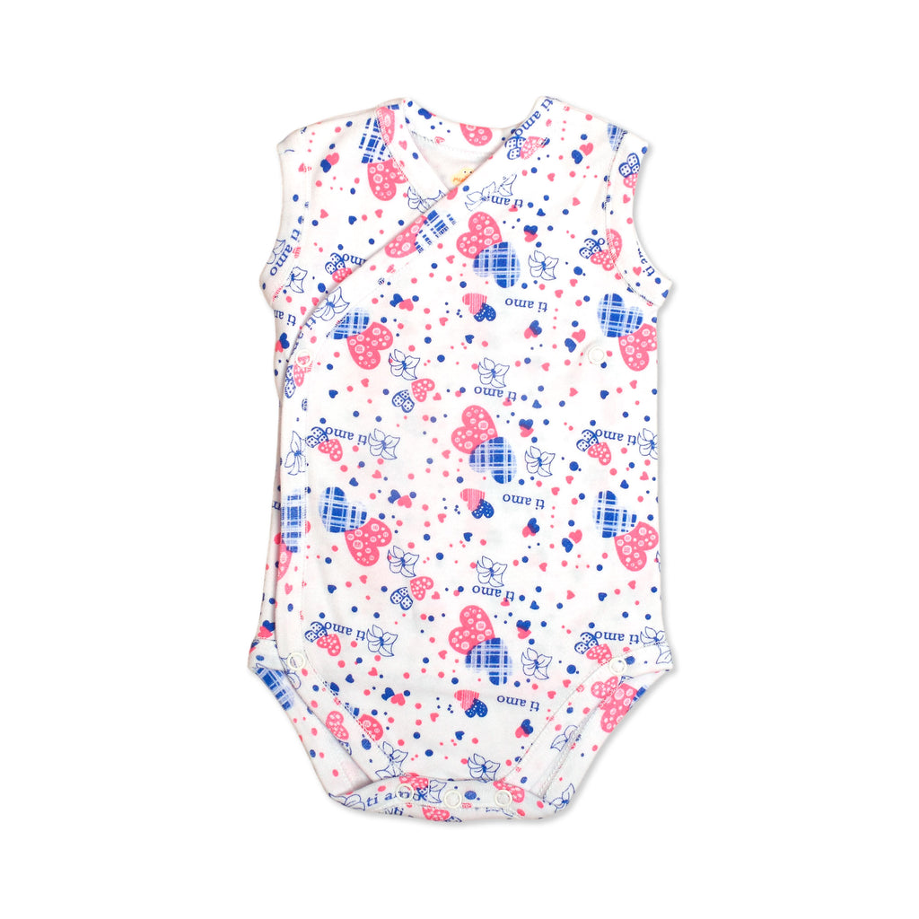 Printed Cotton Newborn Sleeveless Sidesnap - 3 Pack Bundle
