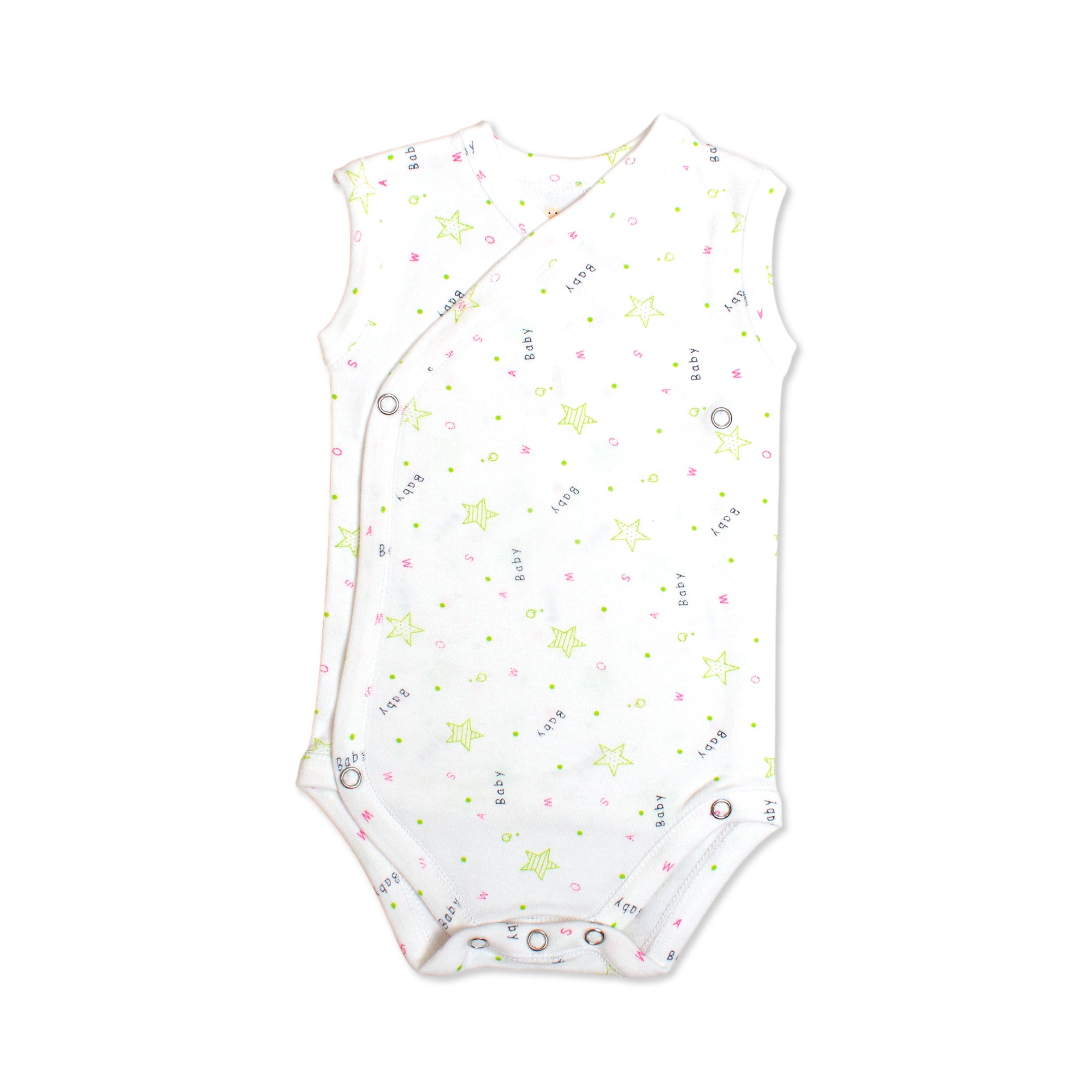 Printed Cotton Newborn Sleeveless Sidesnap - 3 Pack Bundle