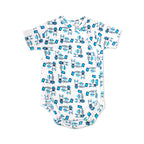 Printed Cotton Newborn Short Sleeve Sidesnap - 3 Pack Bundle