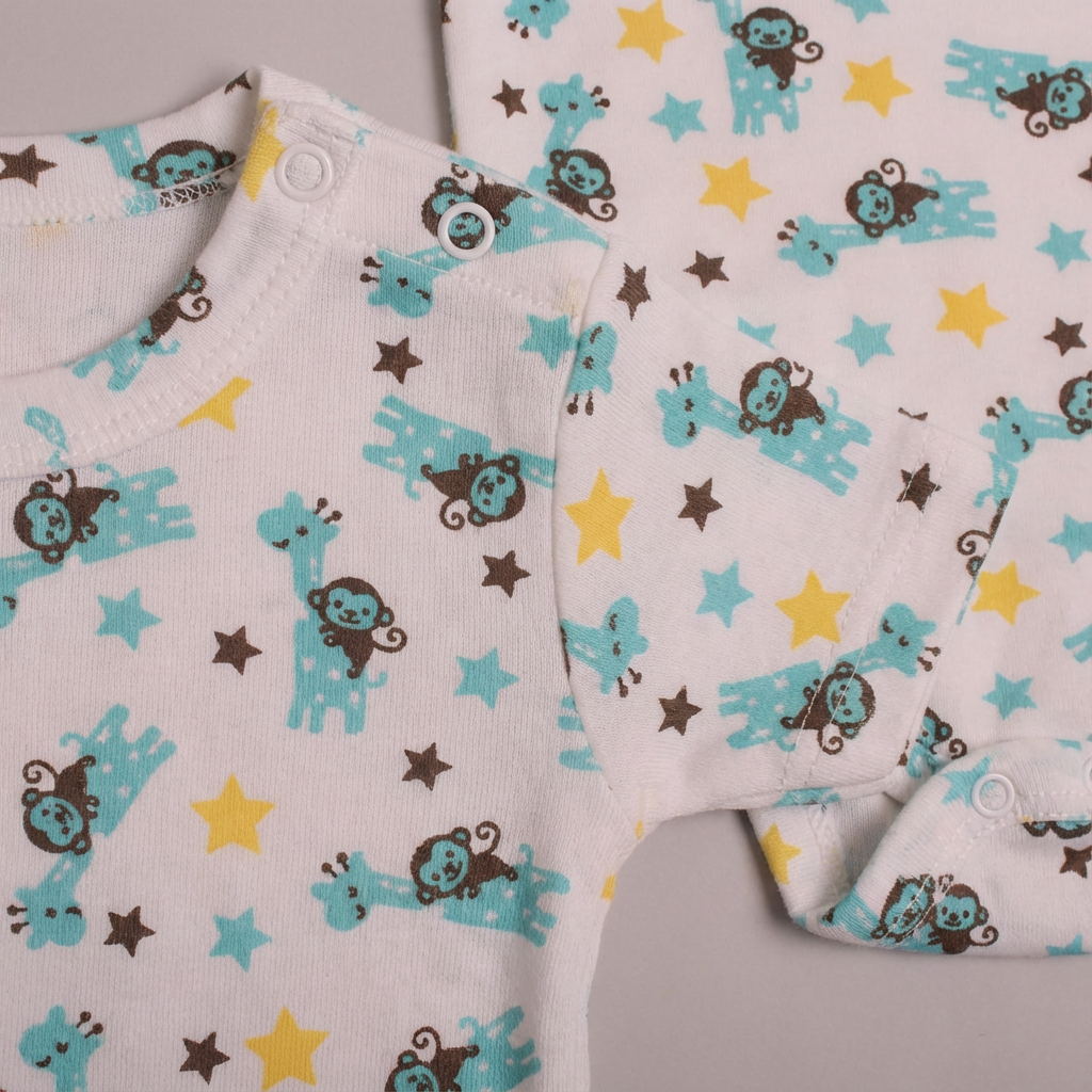 Printed Cotton Baby Short Sleeves Bodysuit – 1 Pack - Image 15